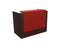 Z2 Small Straight Reception Desk Reception Desk Quadrifoglio 1450mm Wenge Flame Red