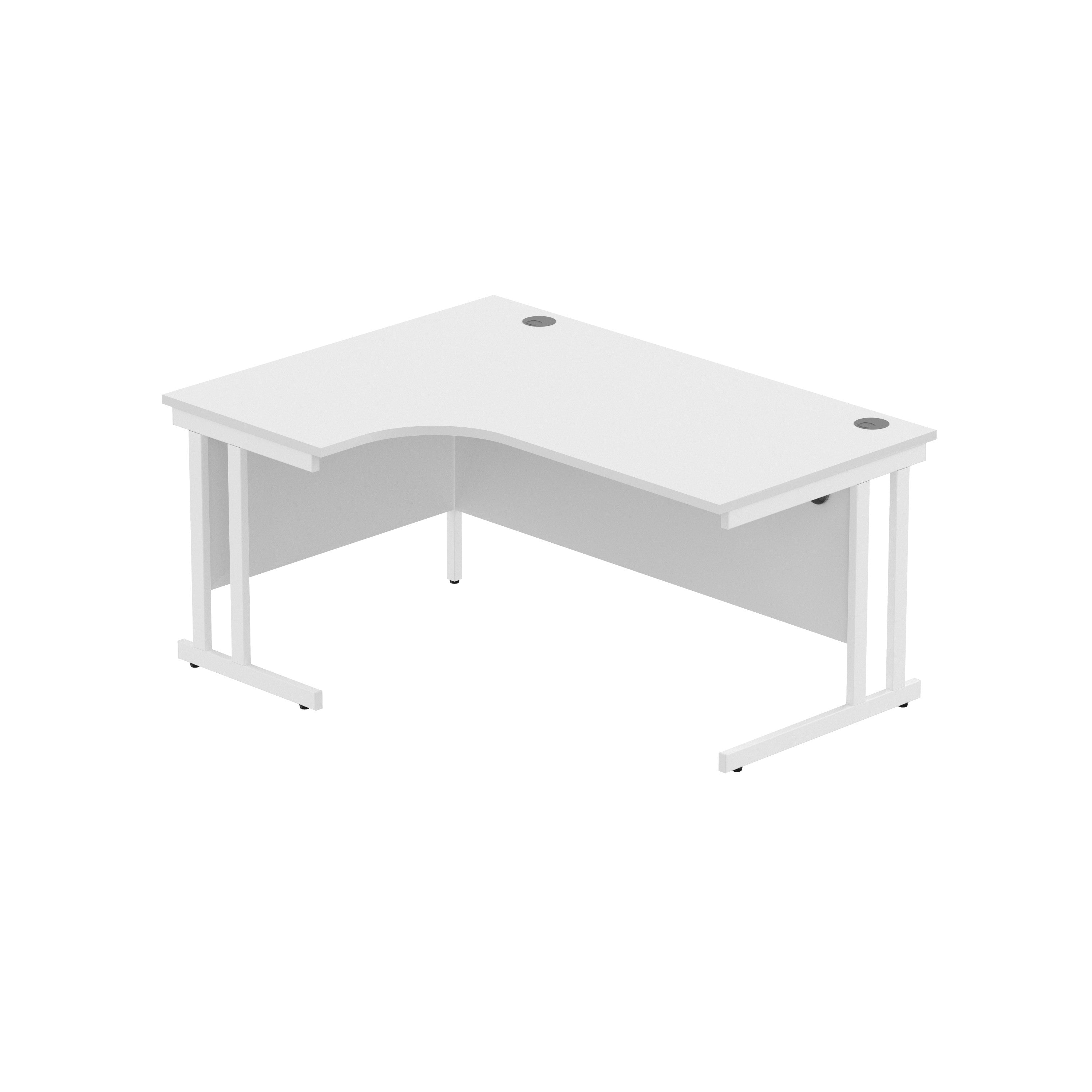 Workwise Office Left Hand Corner Desk With Steel Double Upright Cantilever Frame