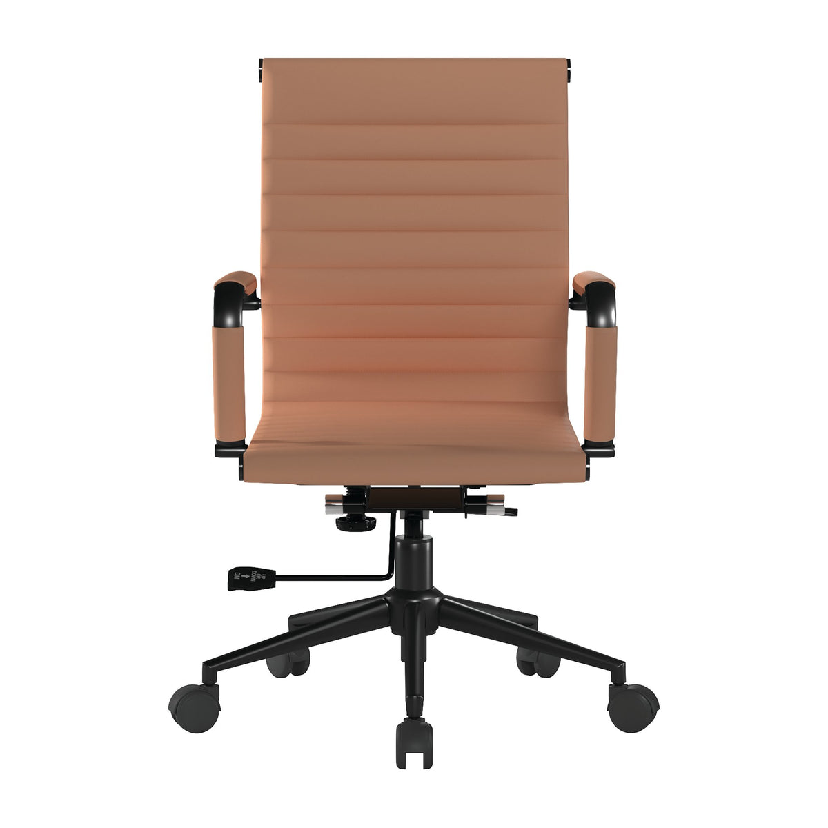 Hallmark Manager Chair with Black Frame in Coffee Brown