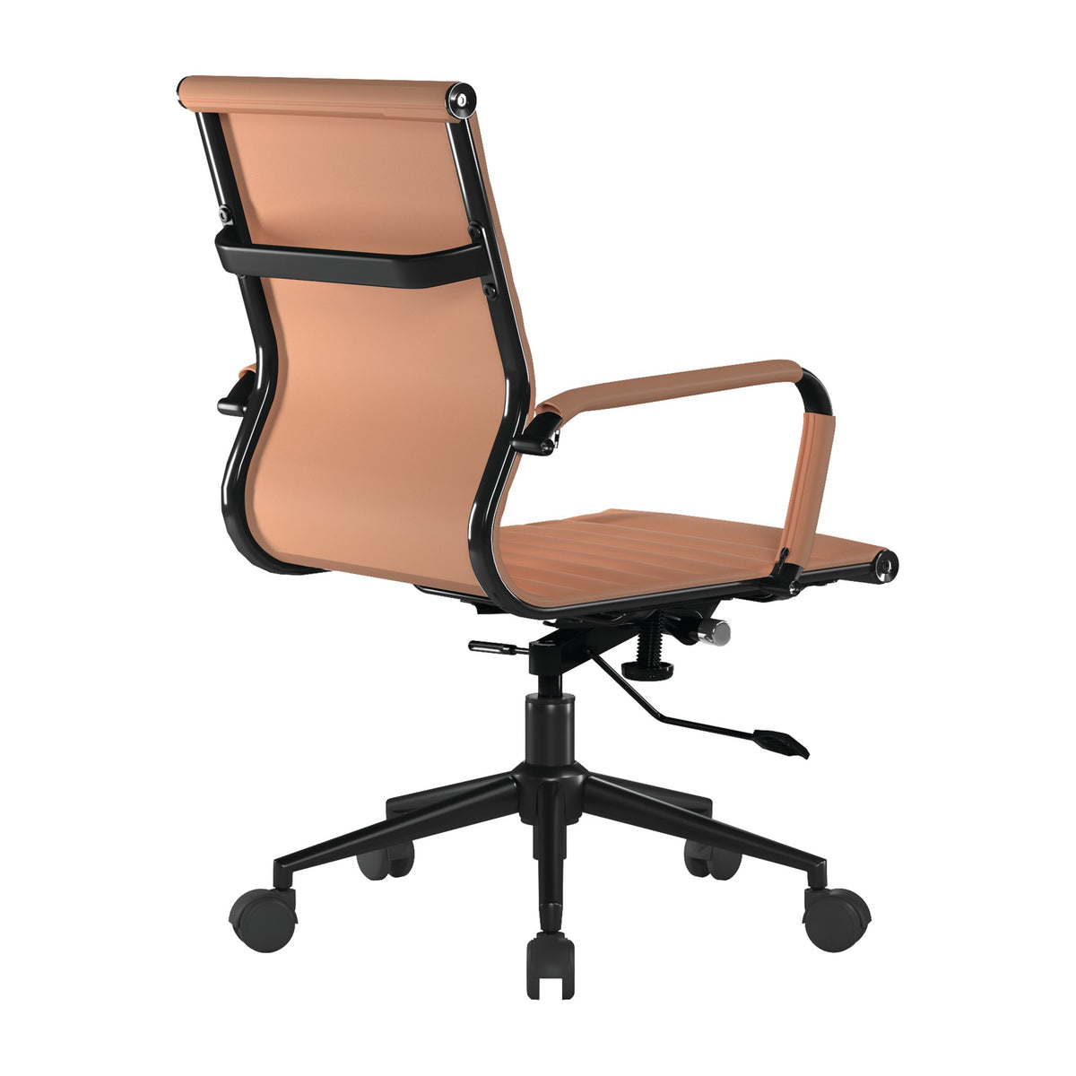 Hallmark Manager Chair with Black Frame in Coffee Brown