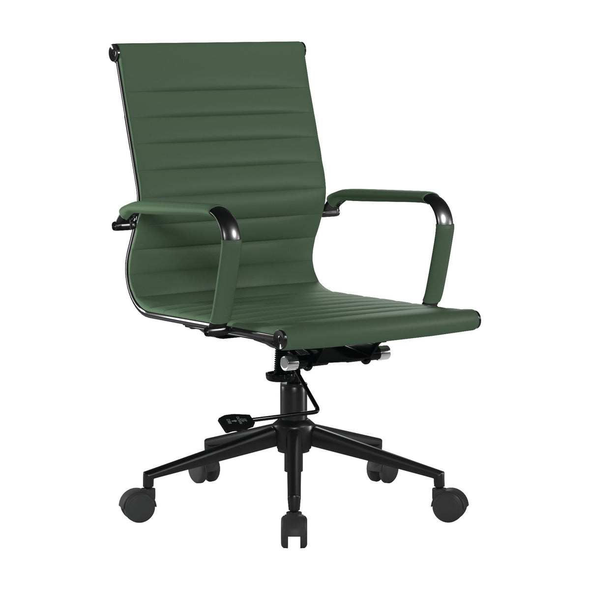 Hallmark Manager Chair with Black Frame in Forest Green