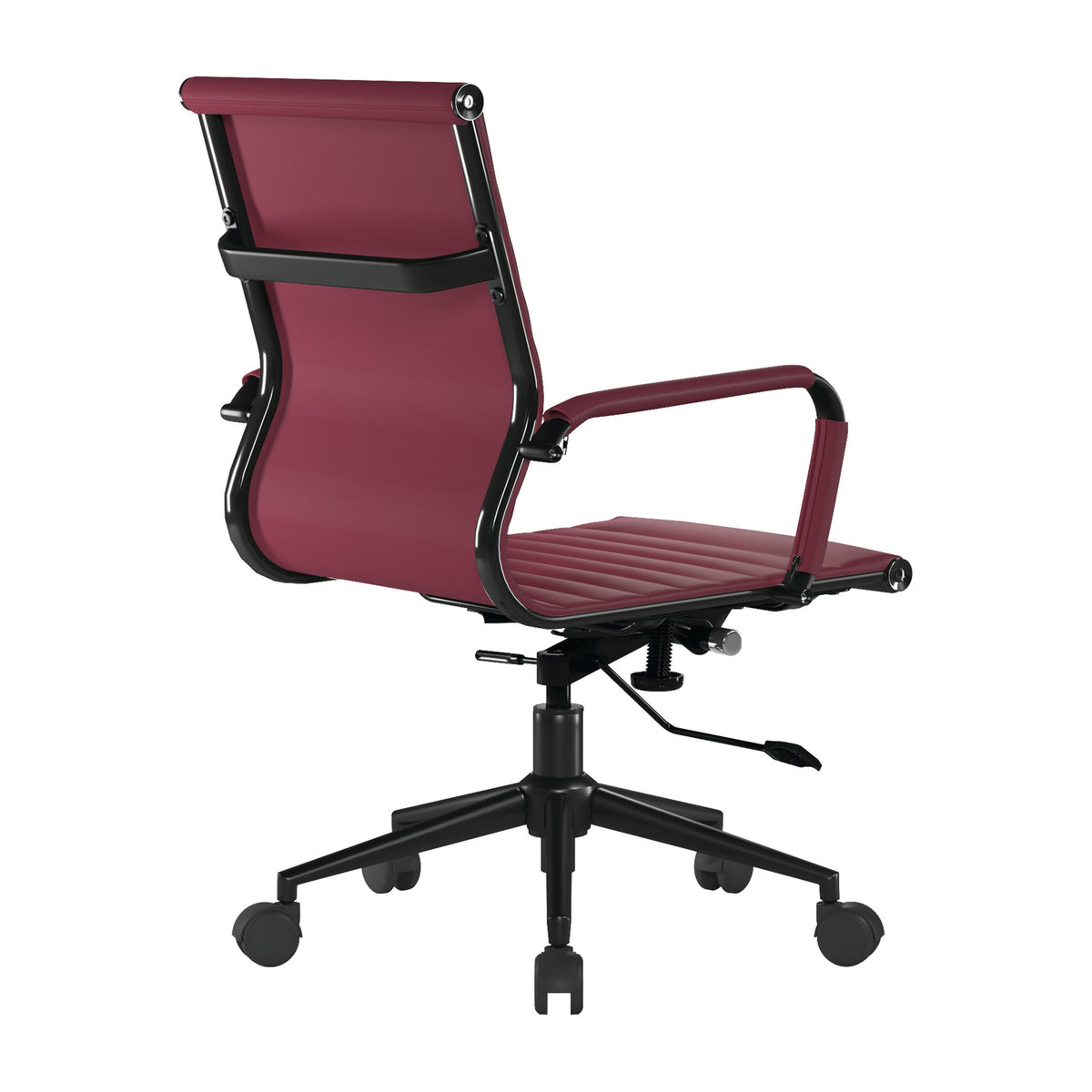 Hallmark Manager Chair with Black Frame in Oxblood Red