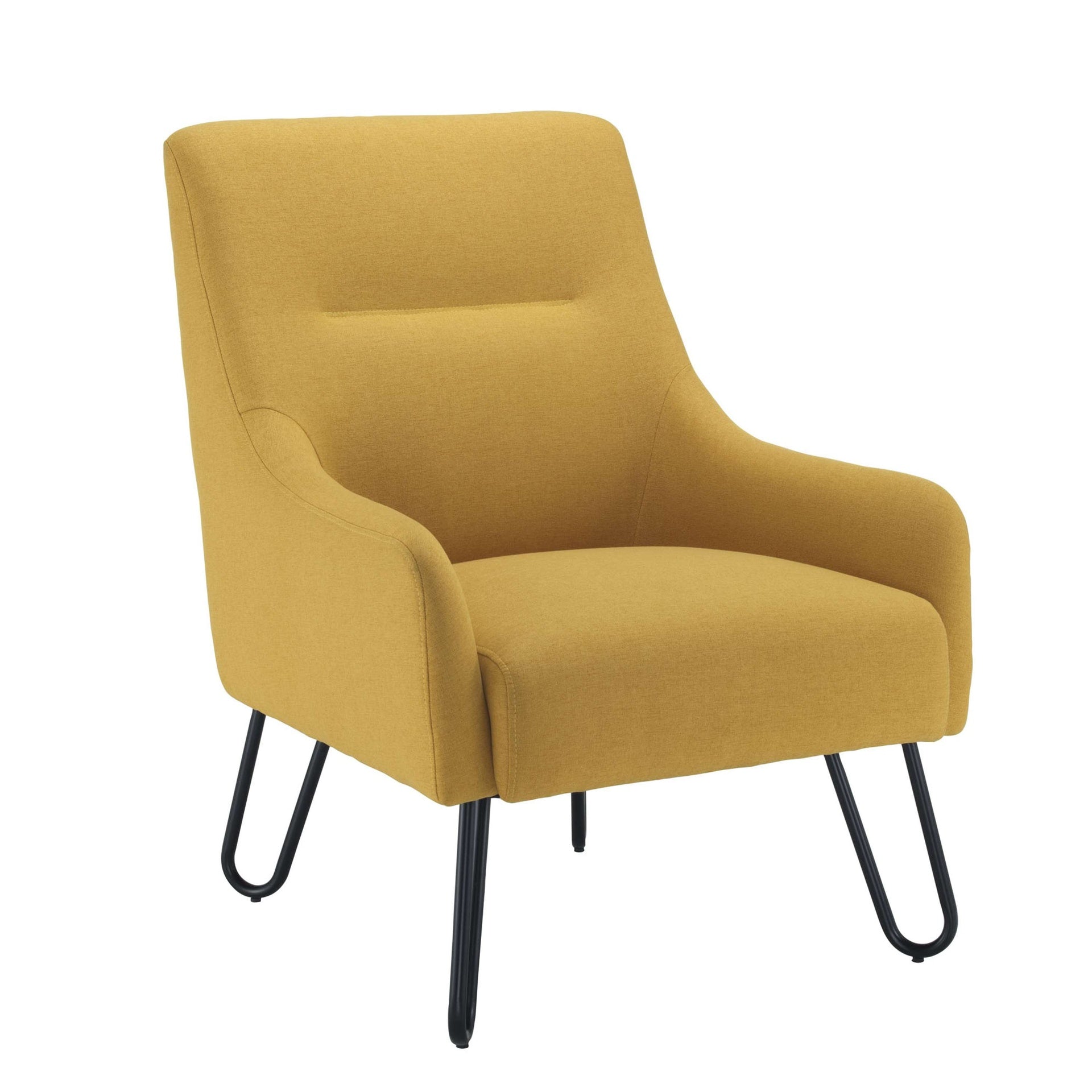 Pearl Reception Chair - Grey/Mustard/Blue