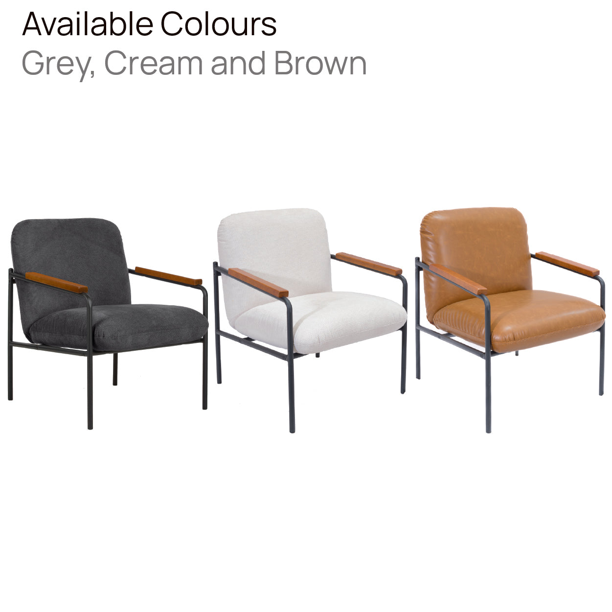 Settle Reception Chair with Wooden Arm Pads