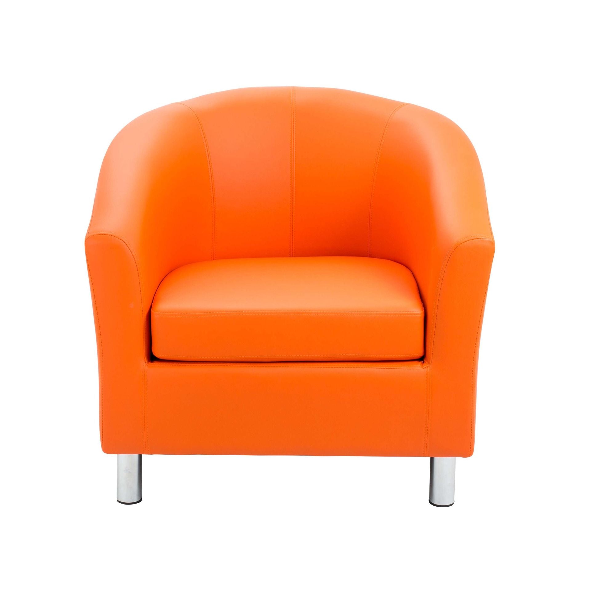 Vibrant Tub Armchair with Metal Feet