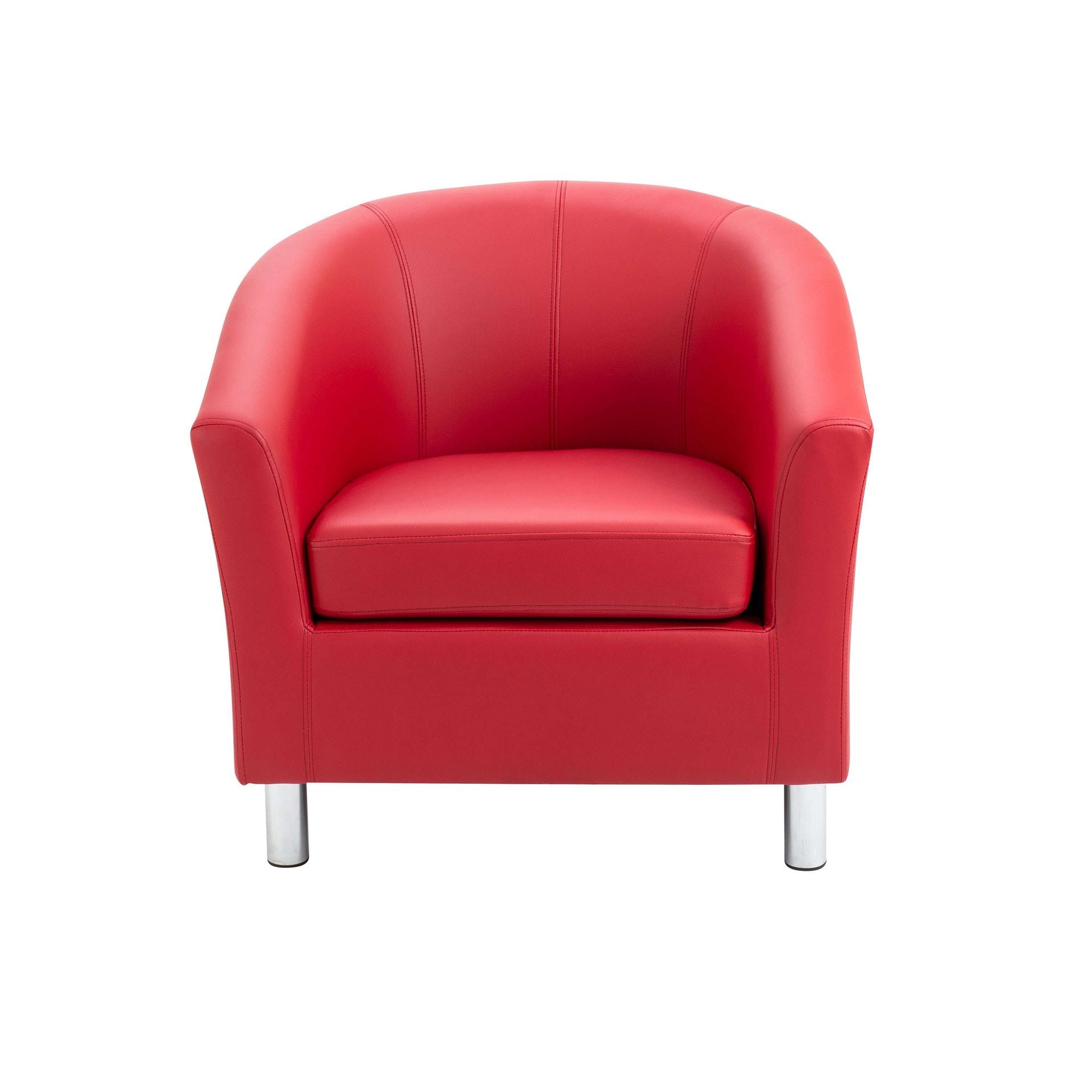 Vibrant Tub Armchair with Metal Feet