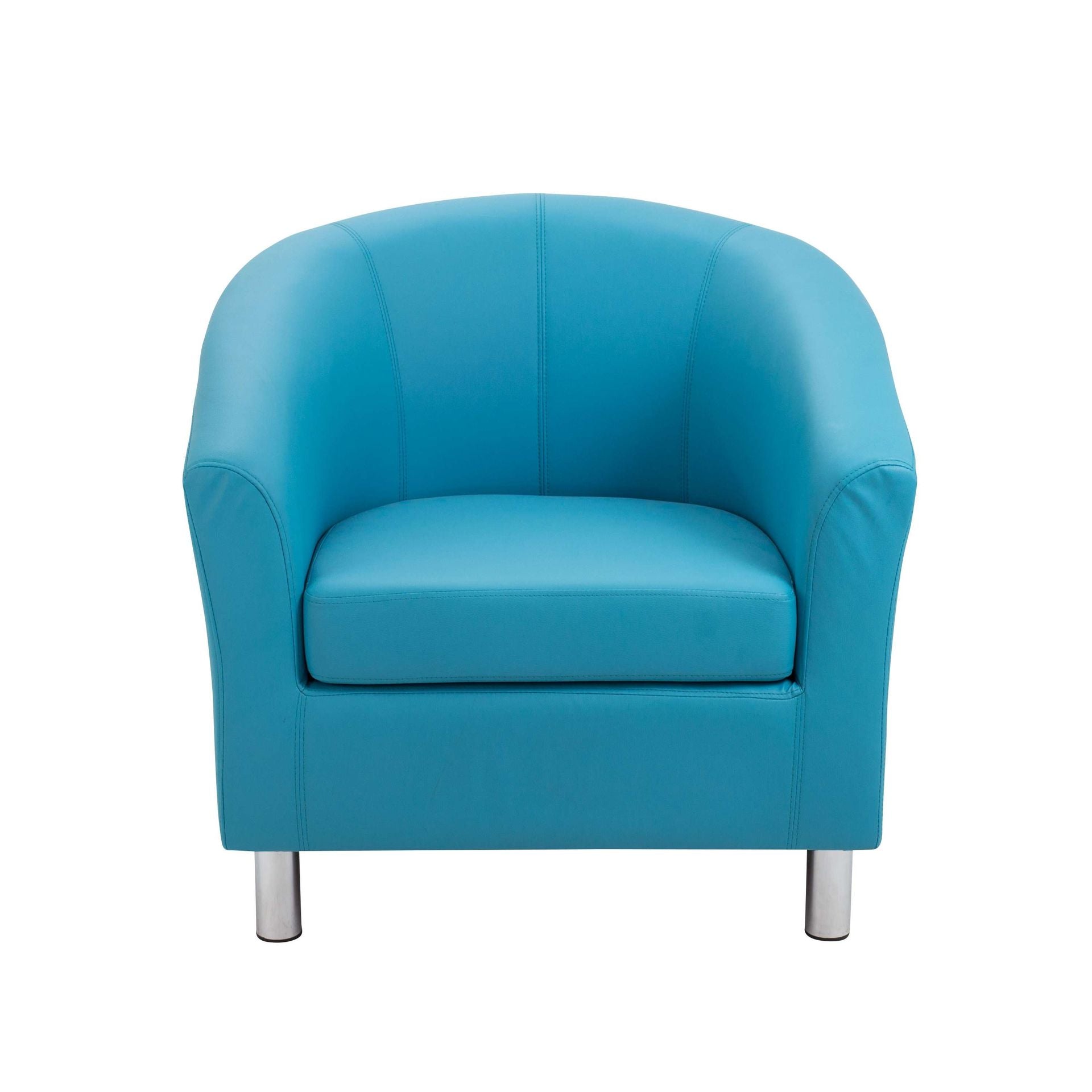 Vibrant Tub Armchair with Metal Feet