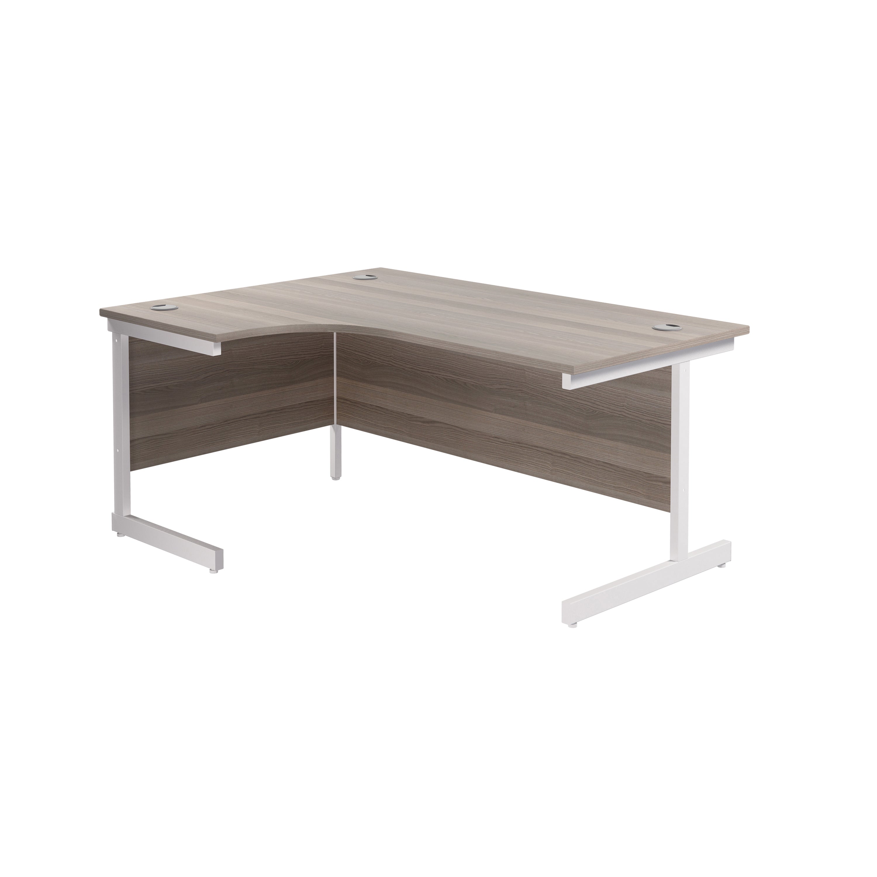 One Crescent Office Desk - Grey Oak - 1600mm x 1200mm