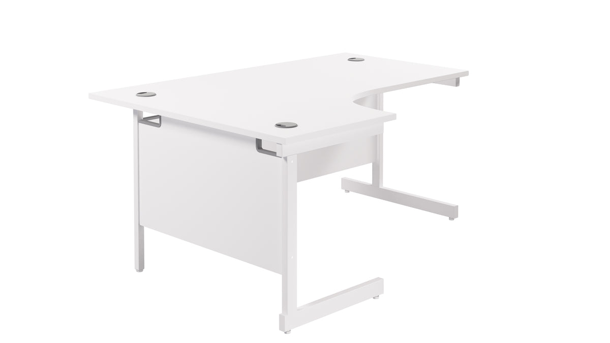 One Crescent Office Desk - White - 1600mm x 1200mm