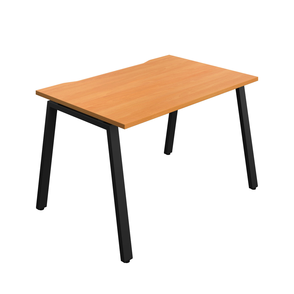 Hallmark A-Frame Single Row Bench Desk - 1 Person 1200mm - Beech / Black