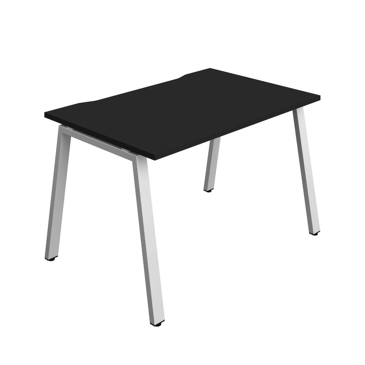 Hallmark A-Frame Single Row Bench Desk - 1 Person 1200mm - Black / Silver