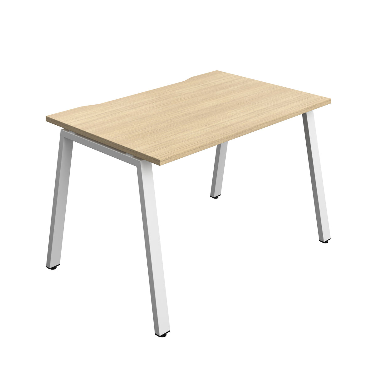 Hallmark A-Frame Single Row Bench Desk - 1 Person 1200mm - Nova Oak / White