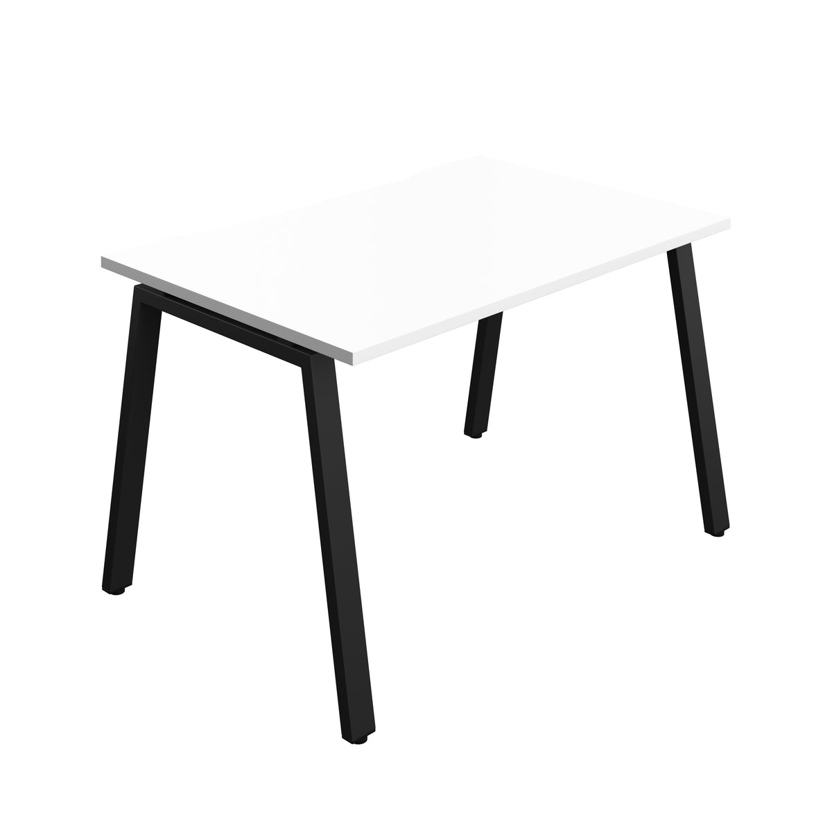 Hallmark A-Frame Single Row Bench Desk - 1 Person 1200mm - White / Black