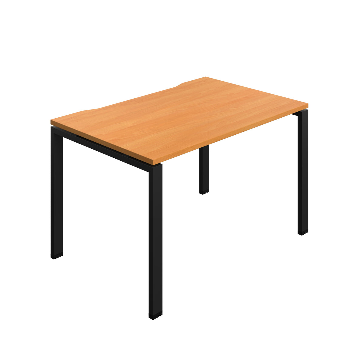 Hallmark Goal Post Single Row Bench Desk - 1 Person 1200mm - Beech / Black