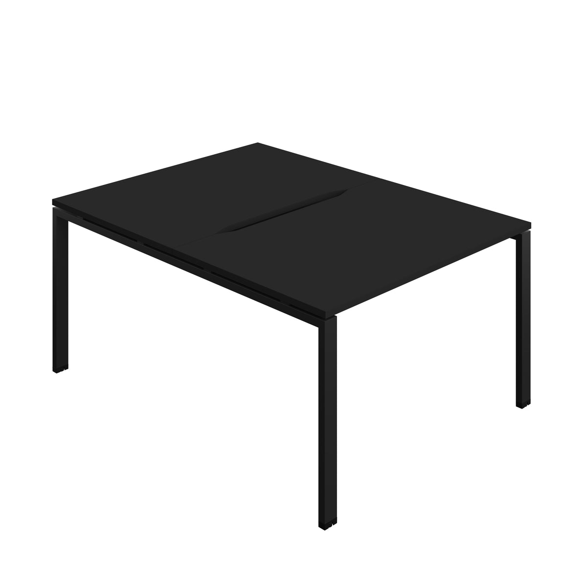 Hallmark Goal Post Back to Back Bench Desk - 2 Person 1200mm - Black / Black