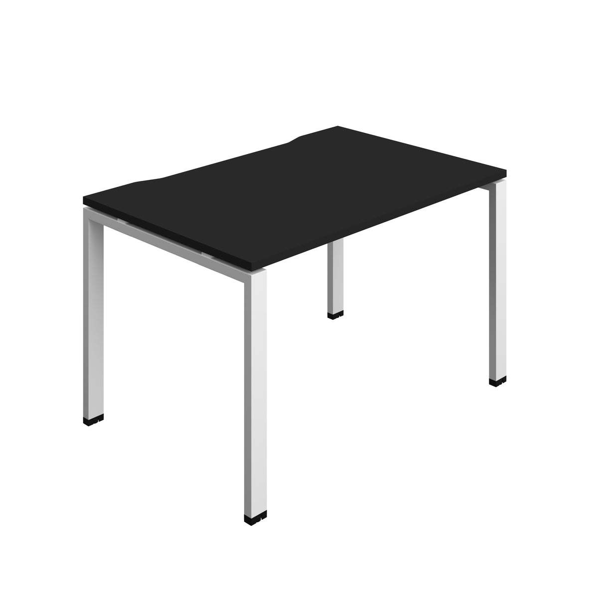 Hallmark Goal Post Single Row Bench Desk - 1 Person 1200mm - Black / White