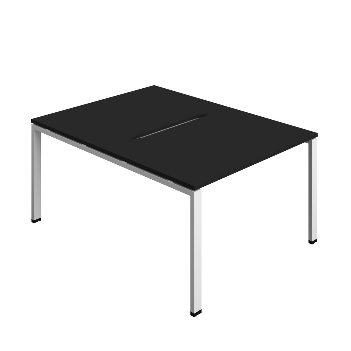 Hallmark Goal Post Back to Back Bench Desk - 2 Person 1200mm - Black / White