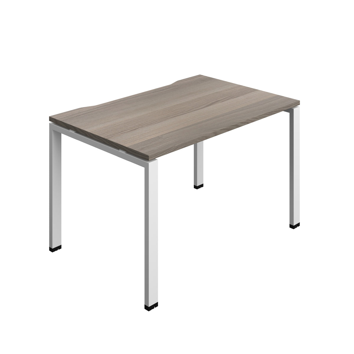Hallmark Goal Post Single Row Bench Desk - 1 Person 1200mm - Grey Oak / White