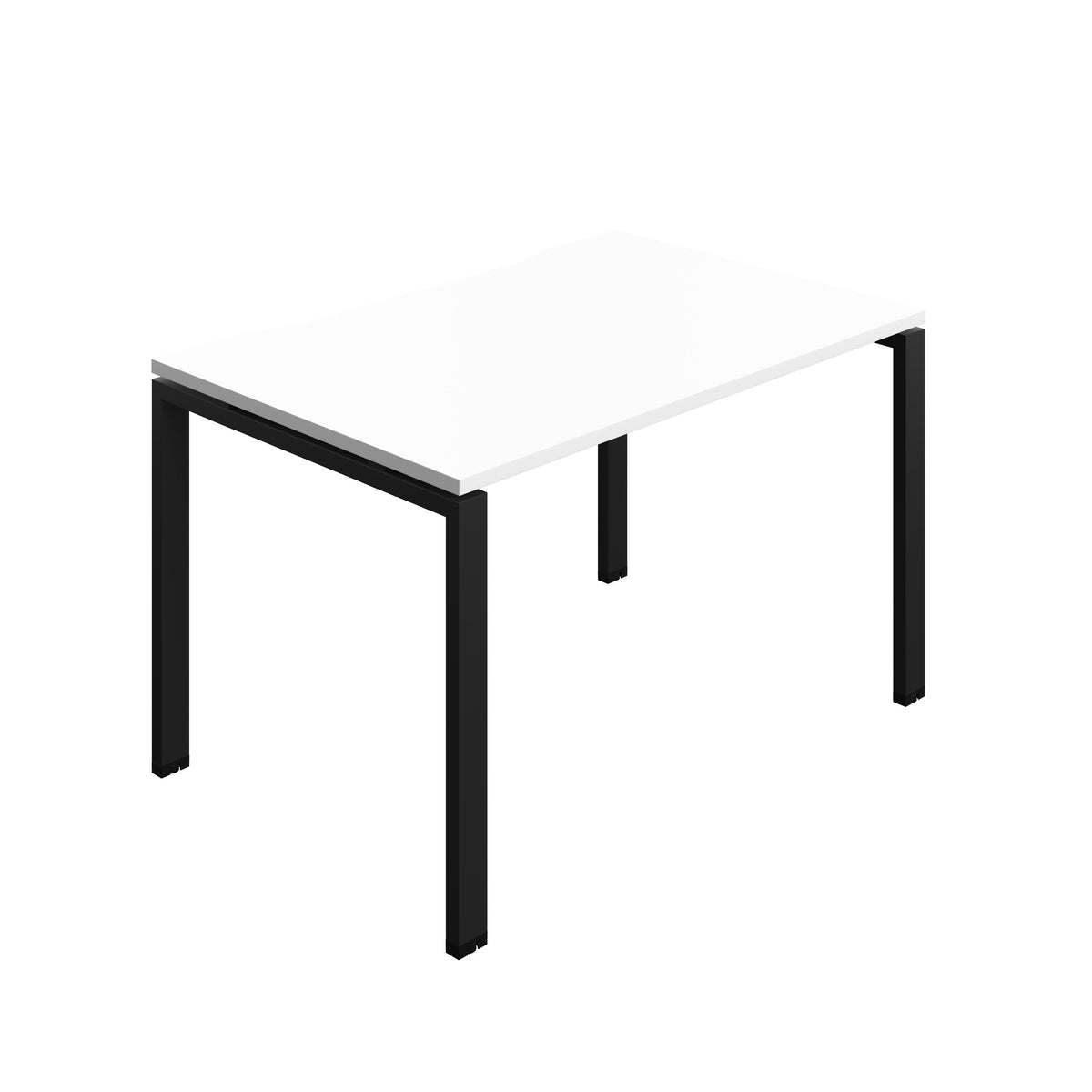 Hallmark Goal Post Single Row Bench Desk - 1 Person 1200mm - White / Black