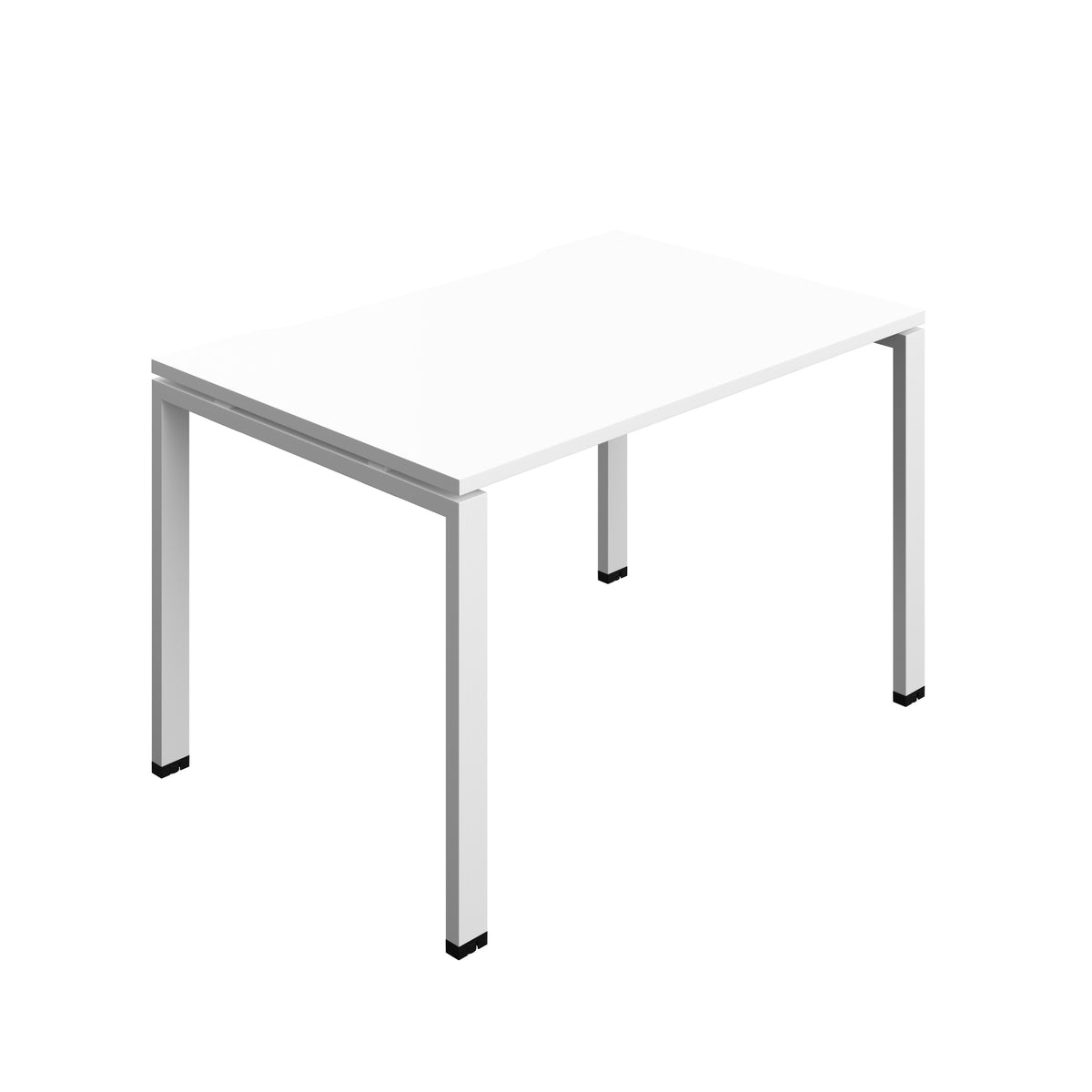 Hallmark Goal Post Single Row Bench Desk - 1 Person 1200mm - White / White
