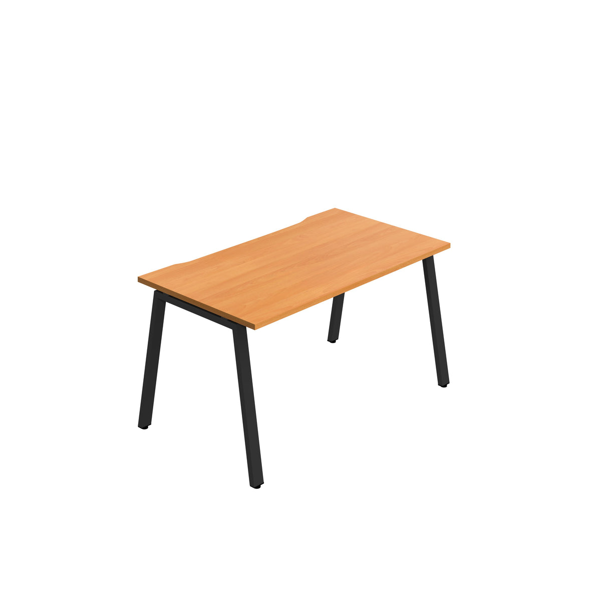 Hallmark A-Frame Single Row Bench Desk - 1 Person 1400mm - Beech / Black