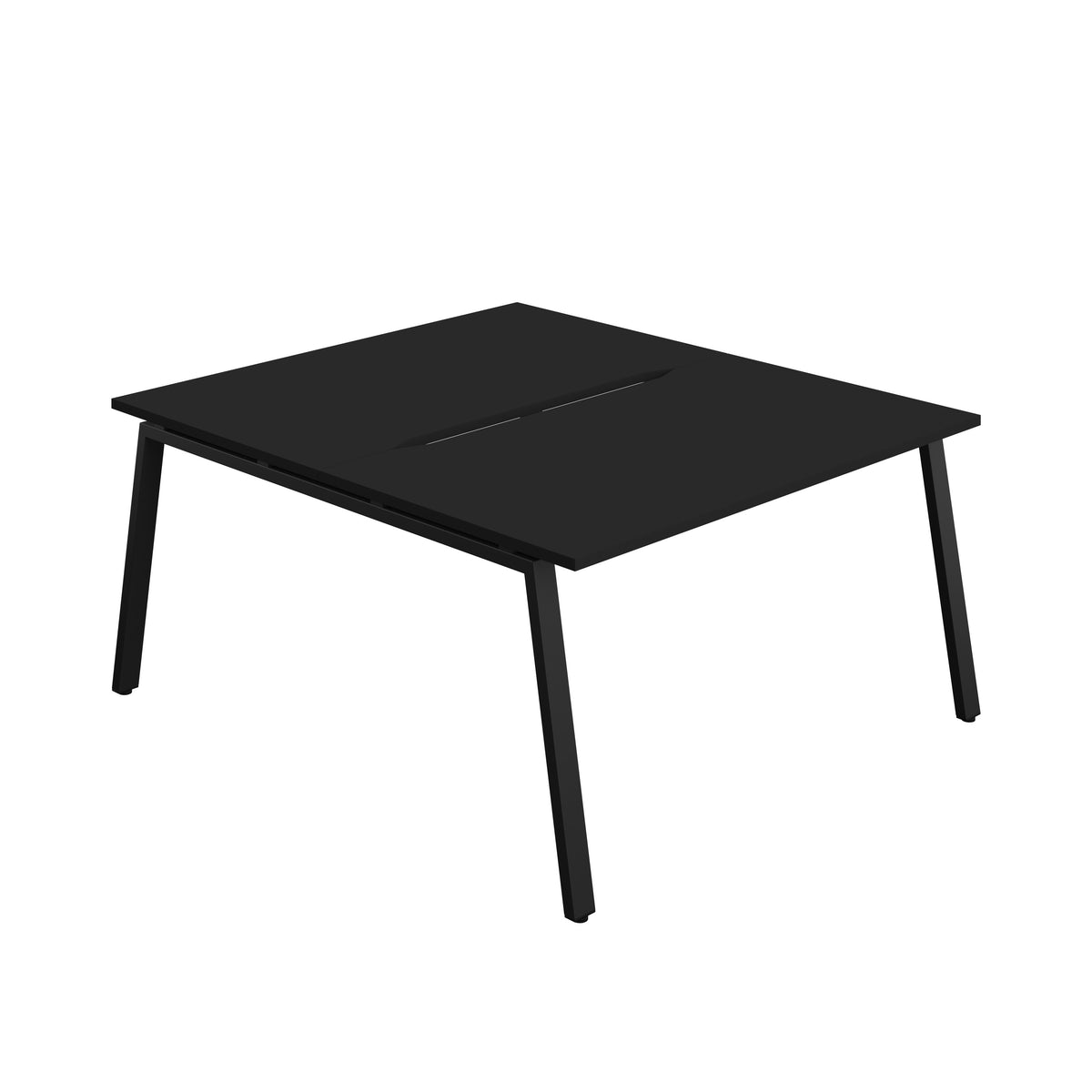 Hallmark A-Frame Back to Back Bench Desk - 2 Person 1400mm - Black / Black
