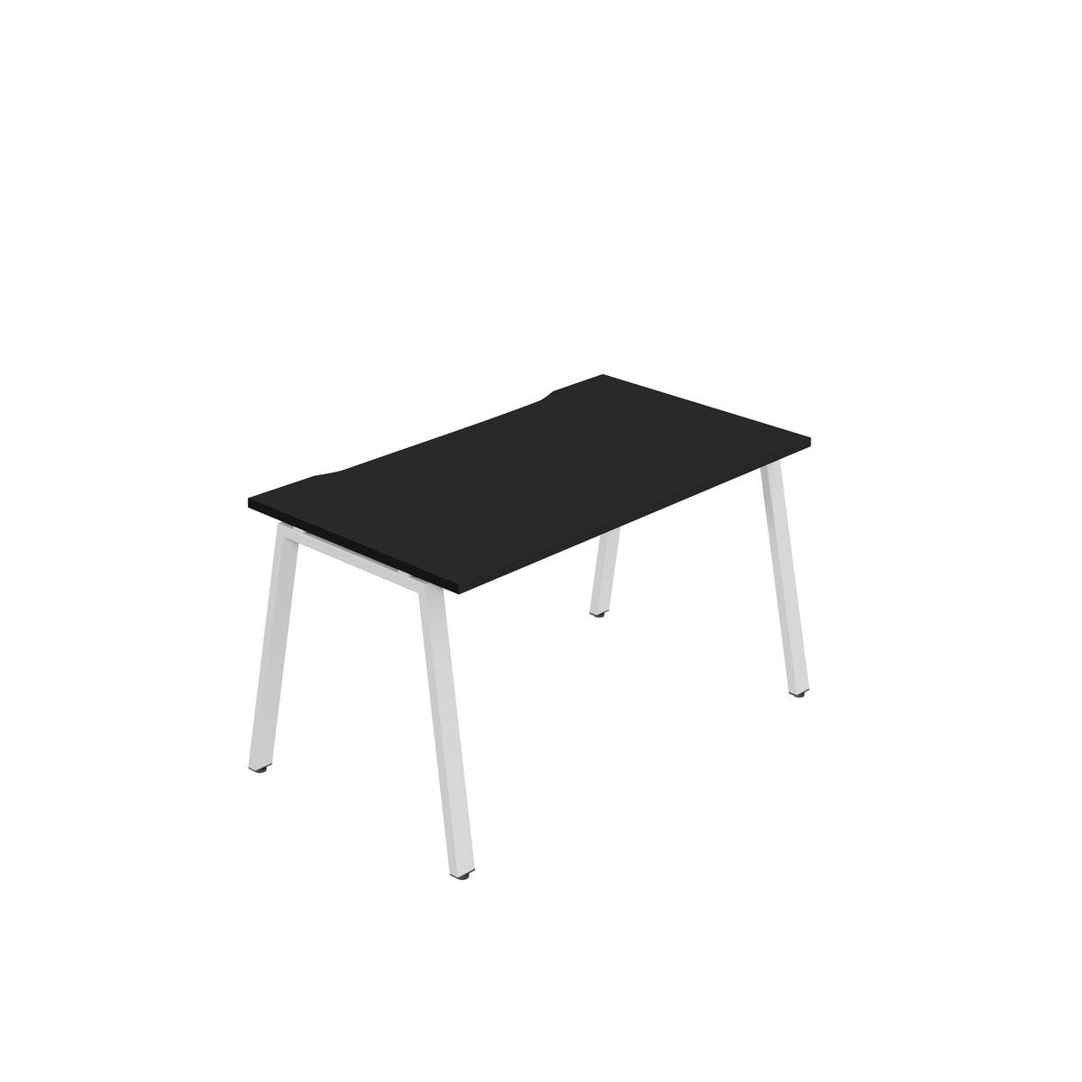 Hallmark A-Frame Single Row Bench Desk - 1 Person 1400mm - Black / White