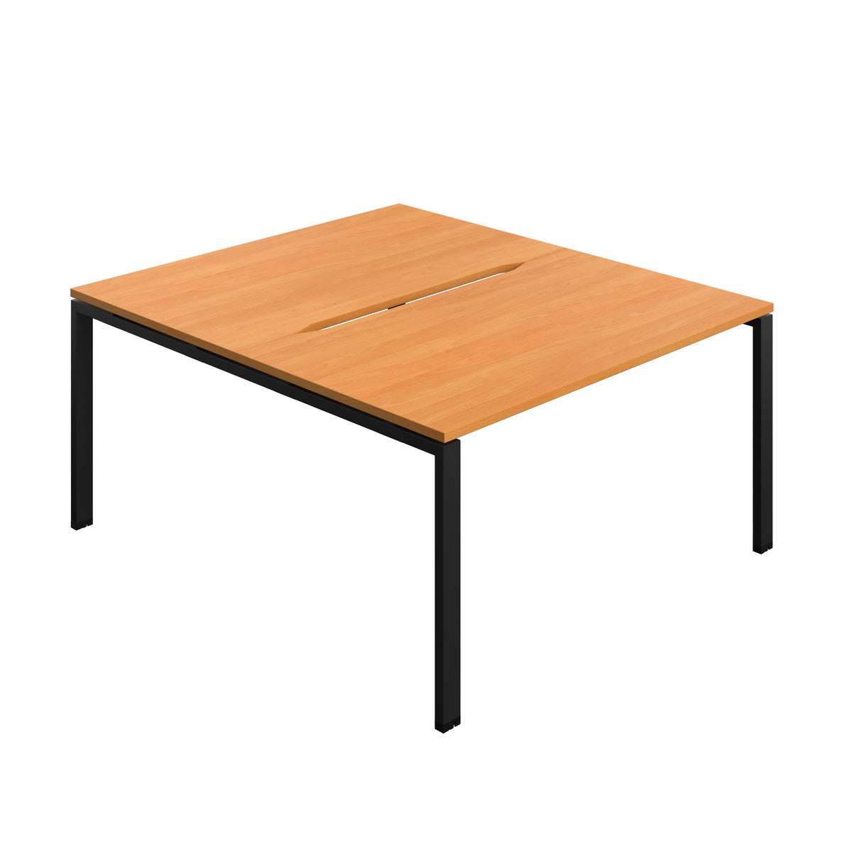 Hallmark Goal Post Back to Back Bench Desk - 2 Person 1400mm - Beech / Black