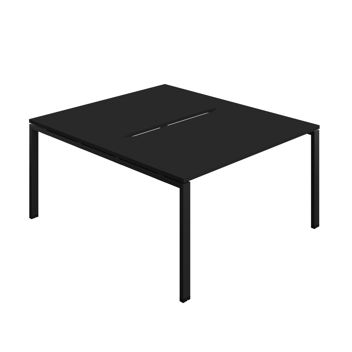 Hallmark Goal Post Back to Back Bench Desk - 2 Person 1400mm - Black / Black