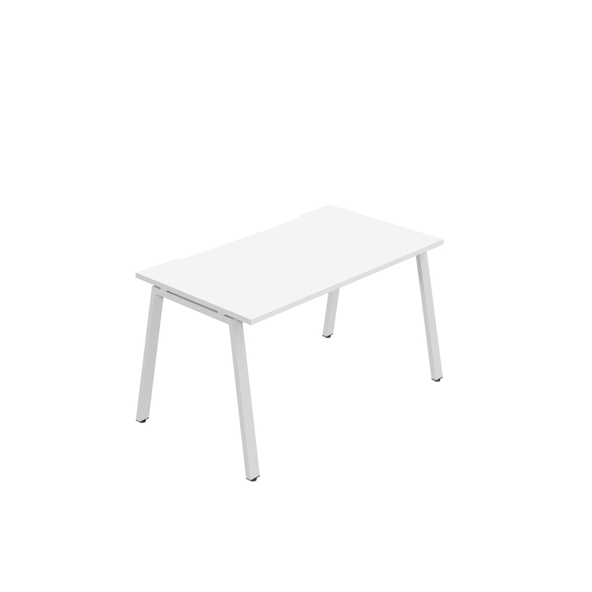 Hallmark A-Frame Single Row Bench Desk - 1 Person 1600mm - White / White