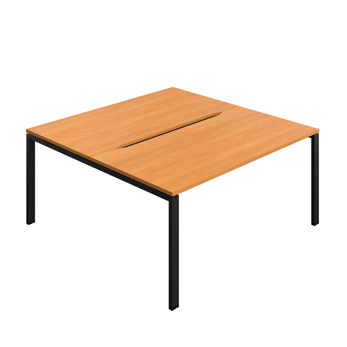 Hallmark Goal Post Back to Back Bench Desk - 2 Person 1600mm - Beech / Black
