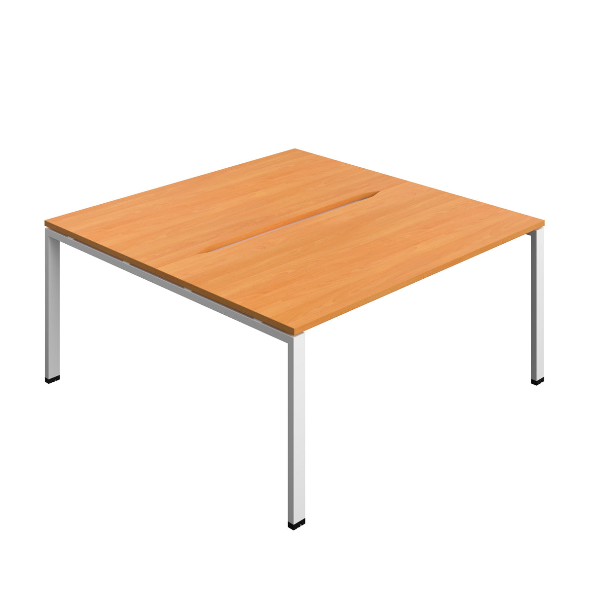 Hallmark Goal Post Back to Back Bench Desk - 2 Person 1600mm - Beech / White