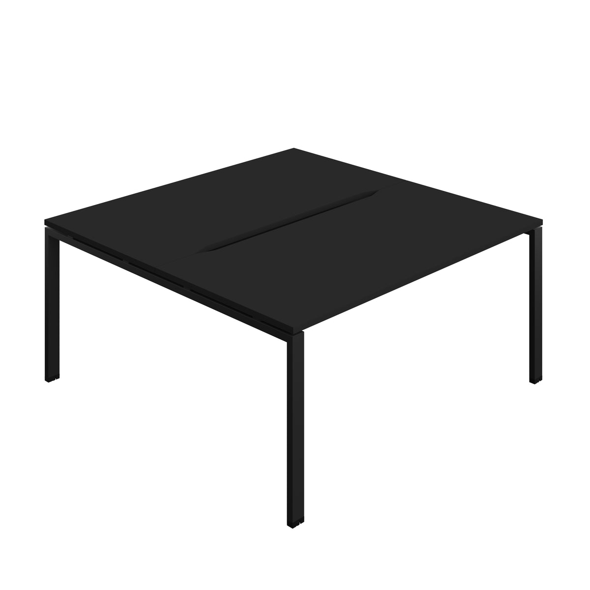 Hallmark Goal Post Back to Back Bench Desk - 2 Person 1600mm - Black / Black