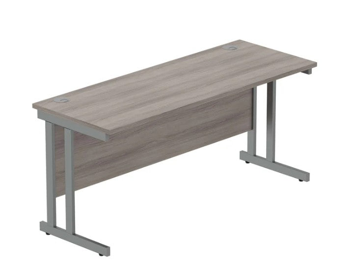 Workwise Rectangular Office Desk With Steel Double Upright Cantilever Frame