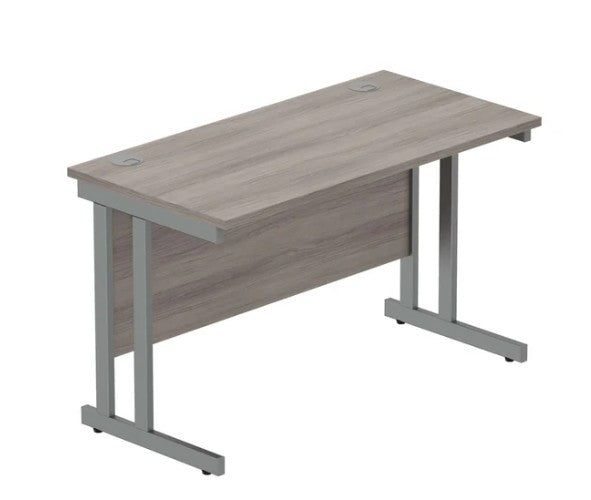 Workwise Rectangular Office Desk With Steel Double Upright Cantilever Frame