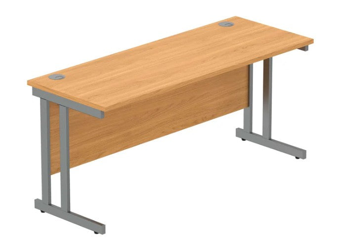 Workwise Rectangular Office Desk With Steel Double Upright Cantilever Frame