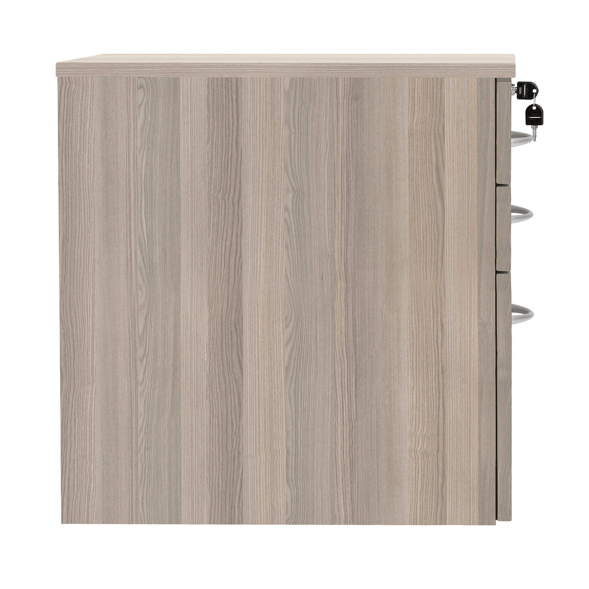 High Mobile Pedestal 3 Drawer - Grey Oak
