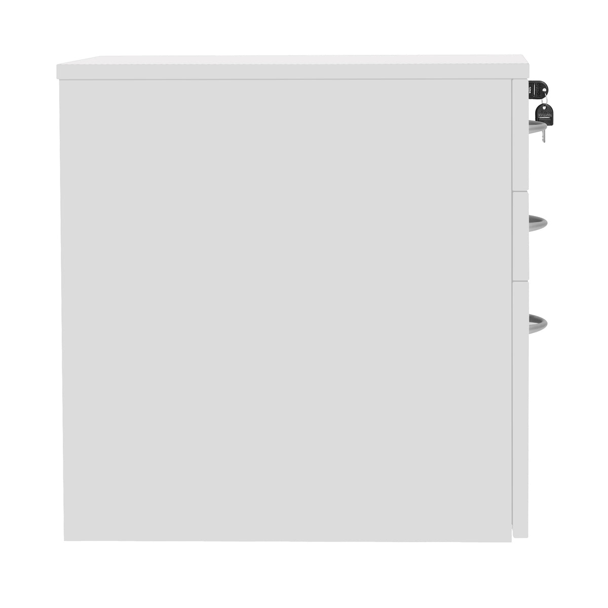 High Mobile Pedestal 3 Drawer - White