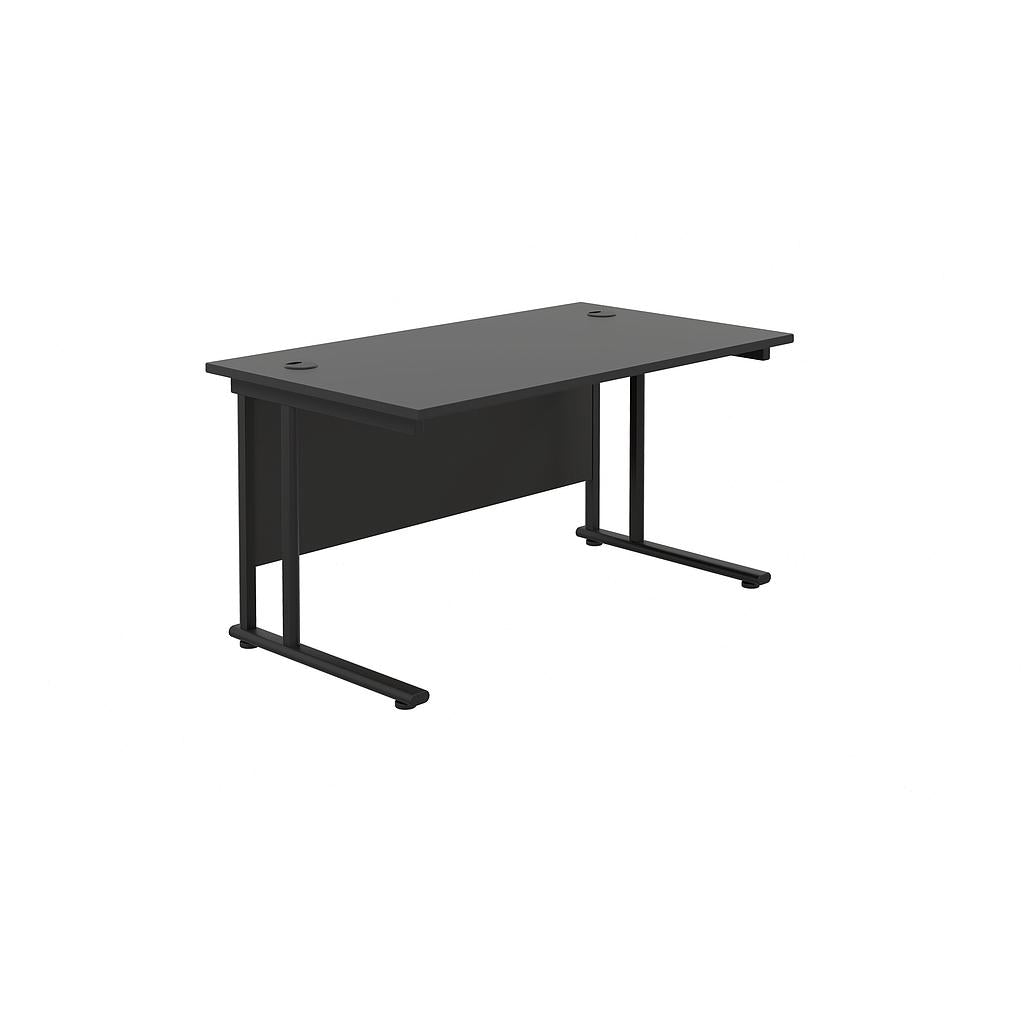 Start Next Day Delivery Black 800mm Deep Cantilever Office Desk
