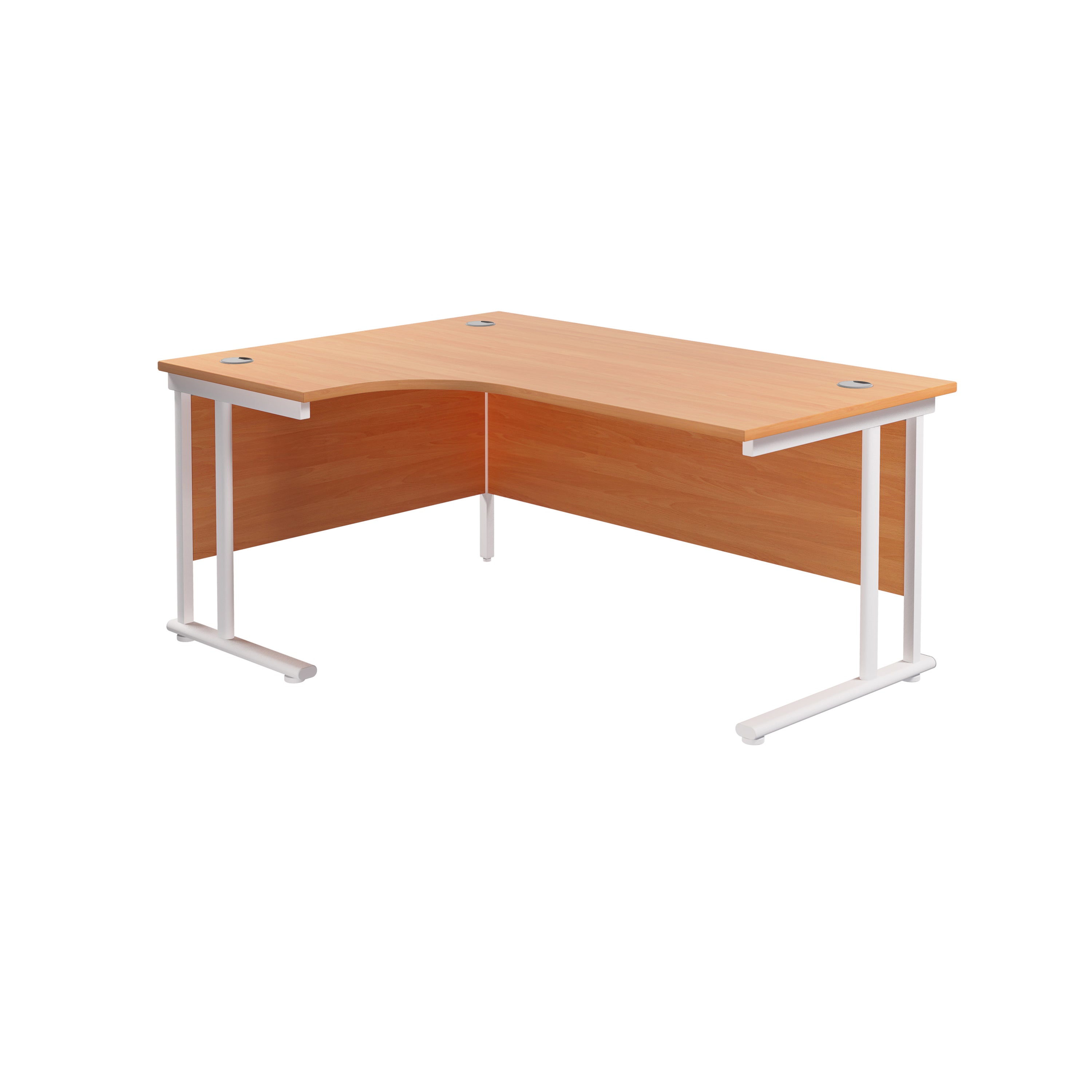 Start Crescent Office Desk 1600mm x 1200mm - Beech