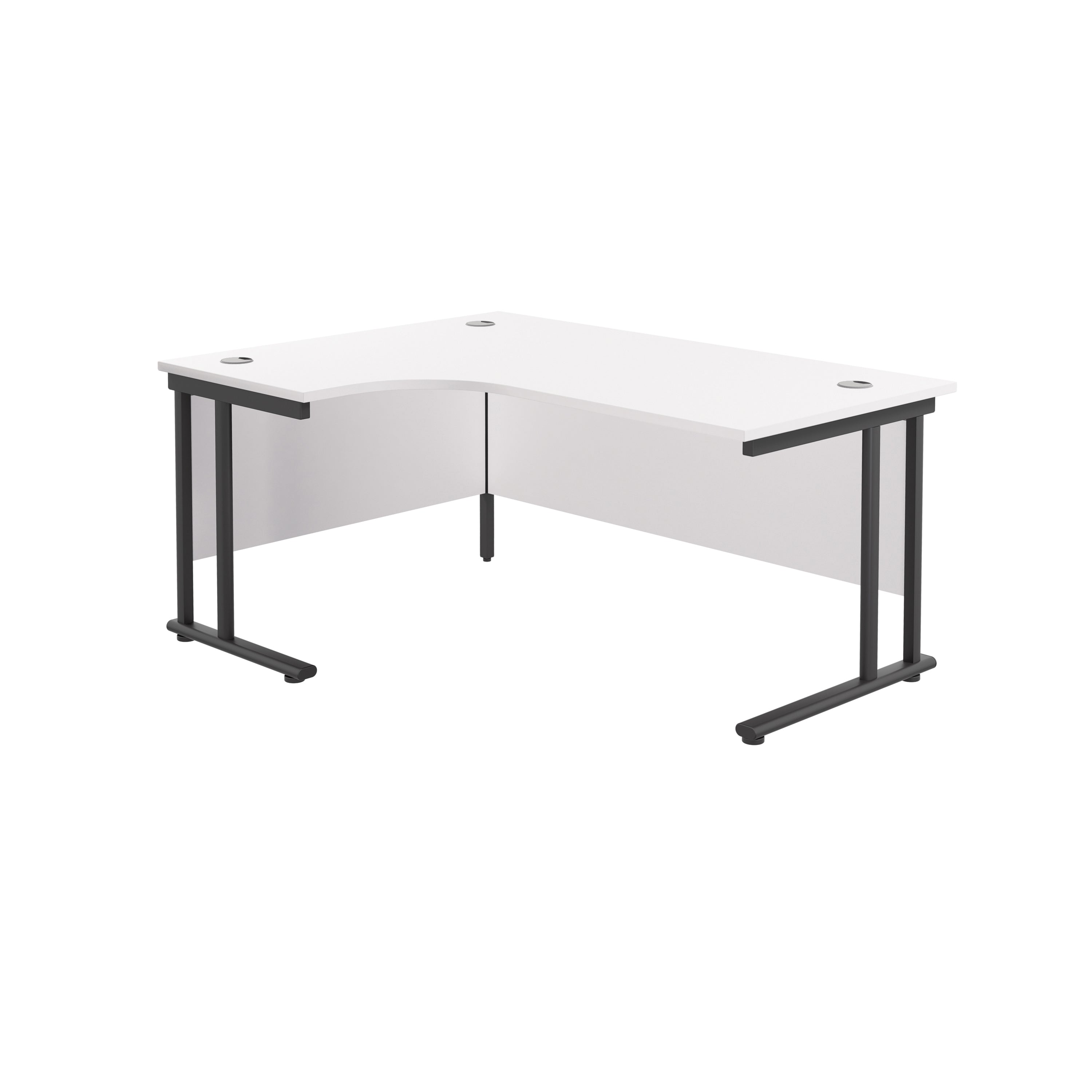Start Crescent Office Desk 1600mm x 1200mm - White