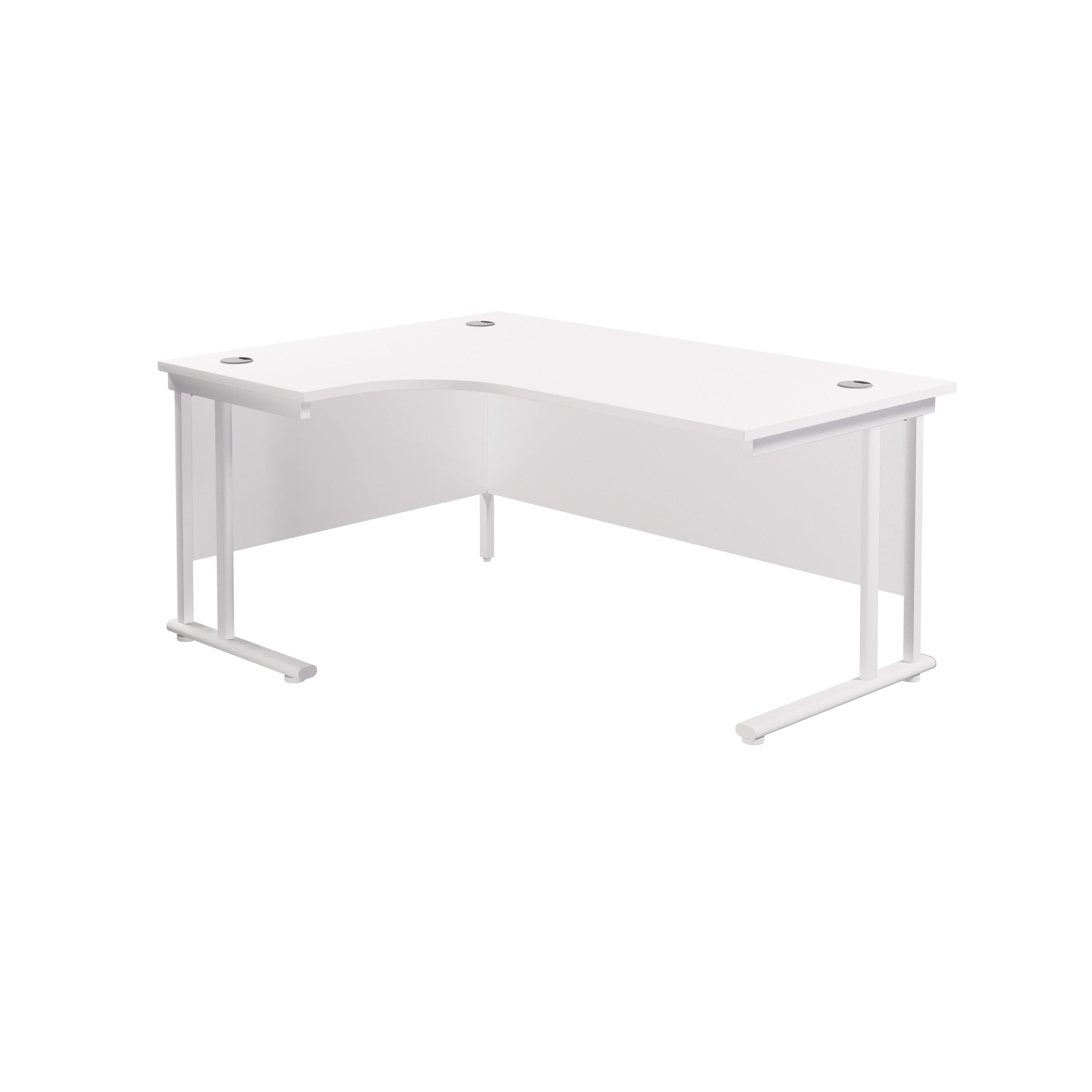 Start Crescent Office Desk 1600mm x 1200mm - White