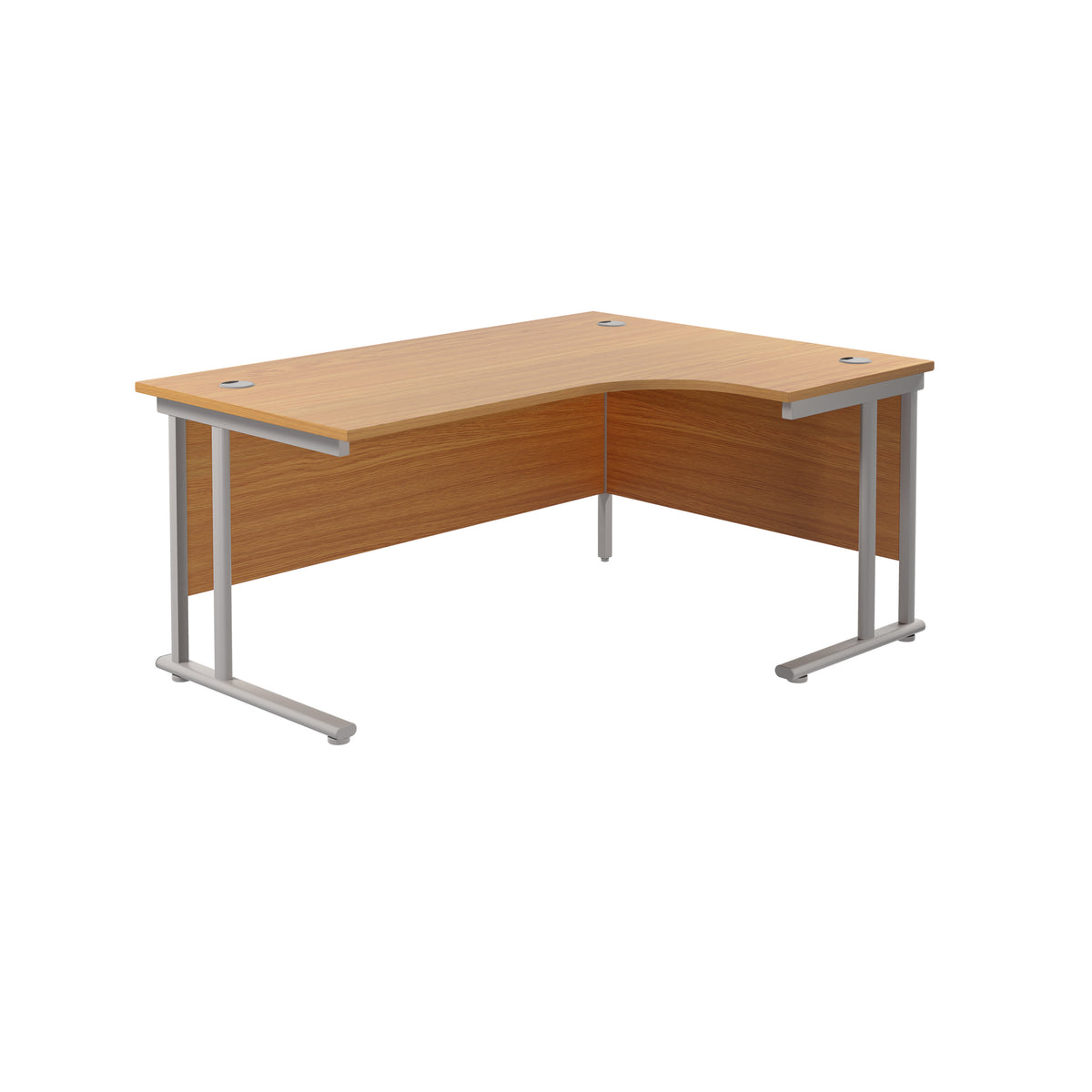 Start Crescent Office Desk 1600mm x 1200mm - Oak