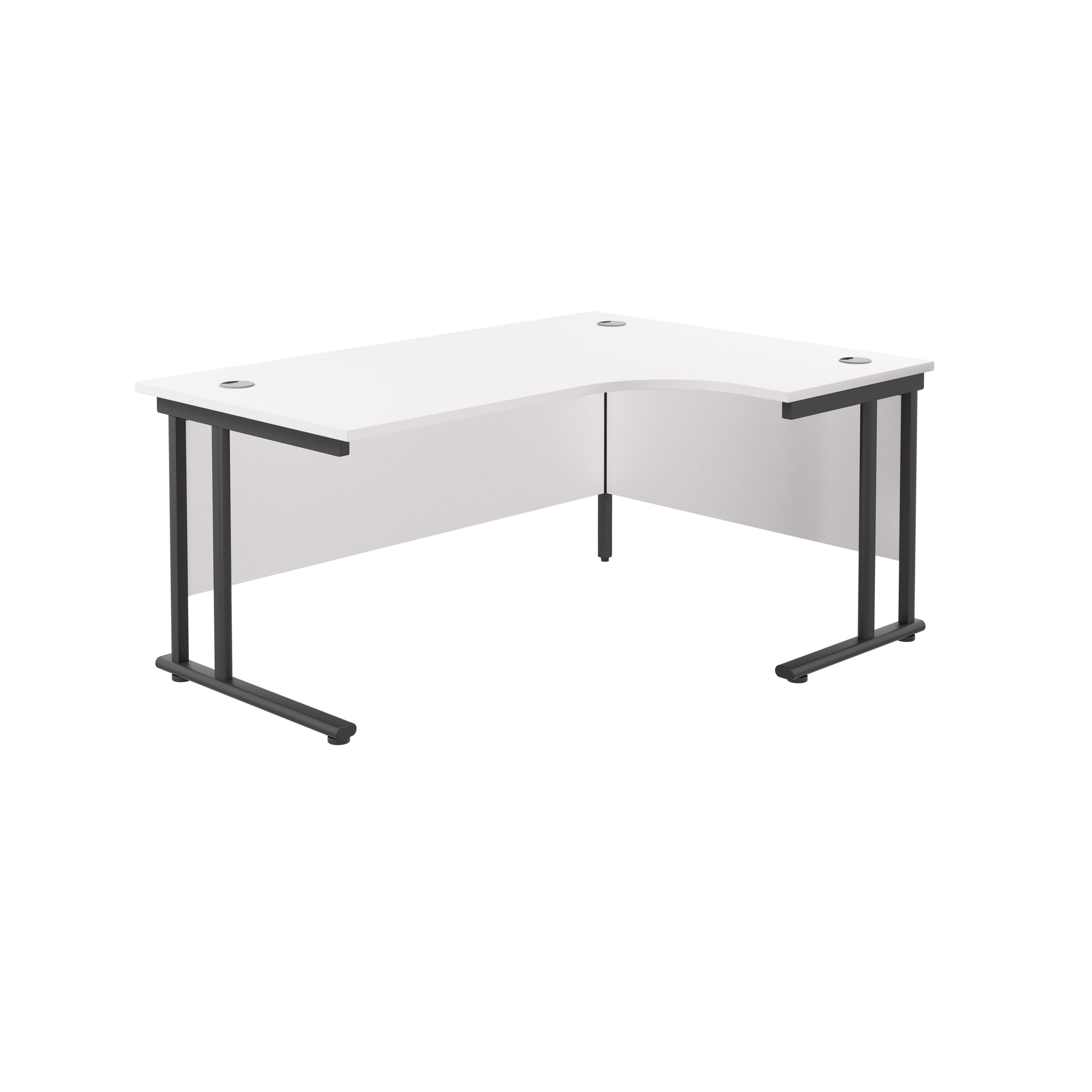 Start Crescent Office Desk 1600mm x 1200mm - White