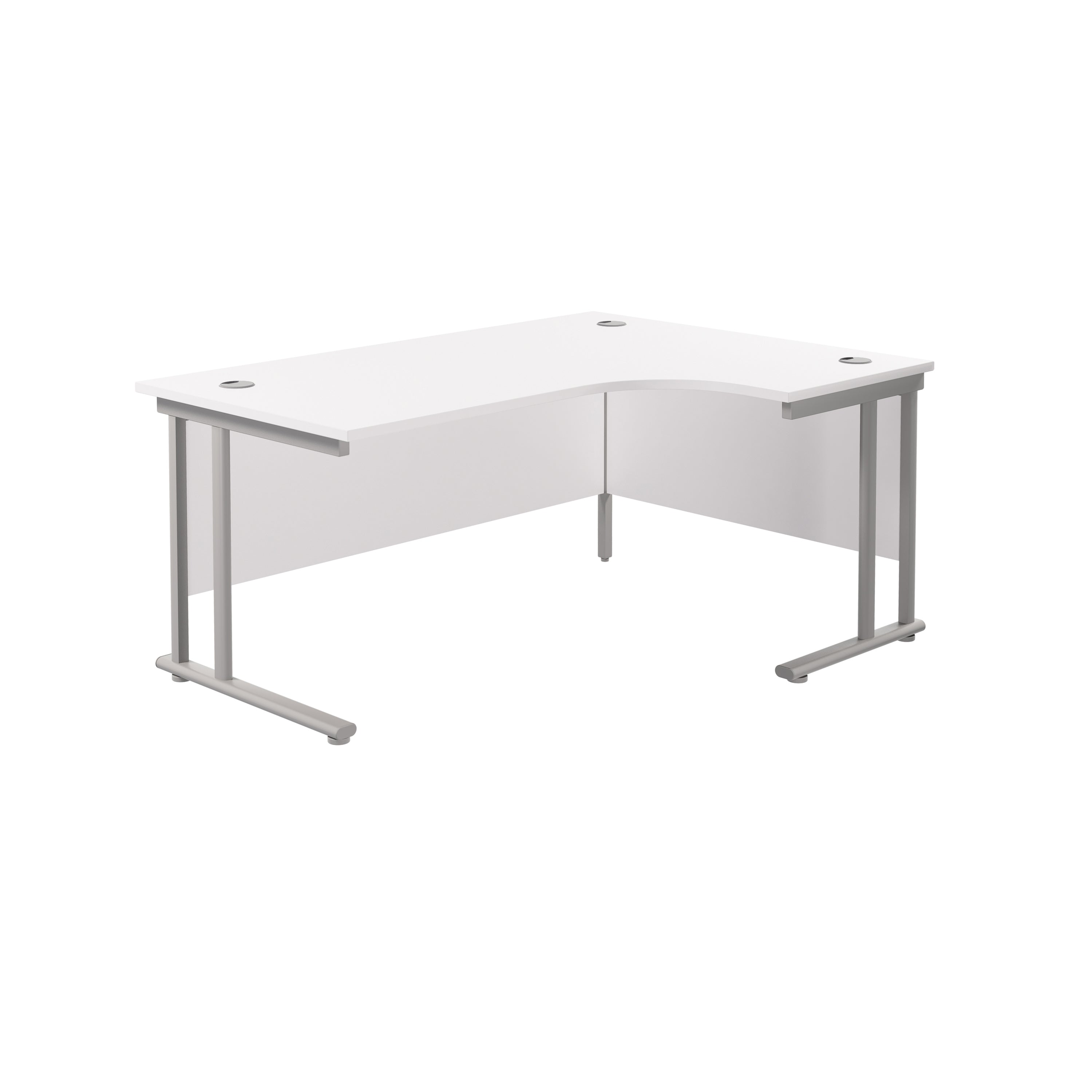 Start Crescent Office Desk 1600mm x 1200mm - White