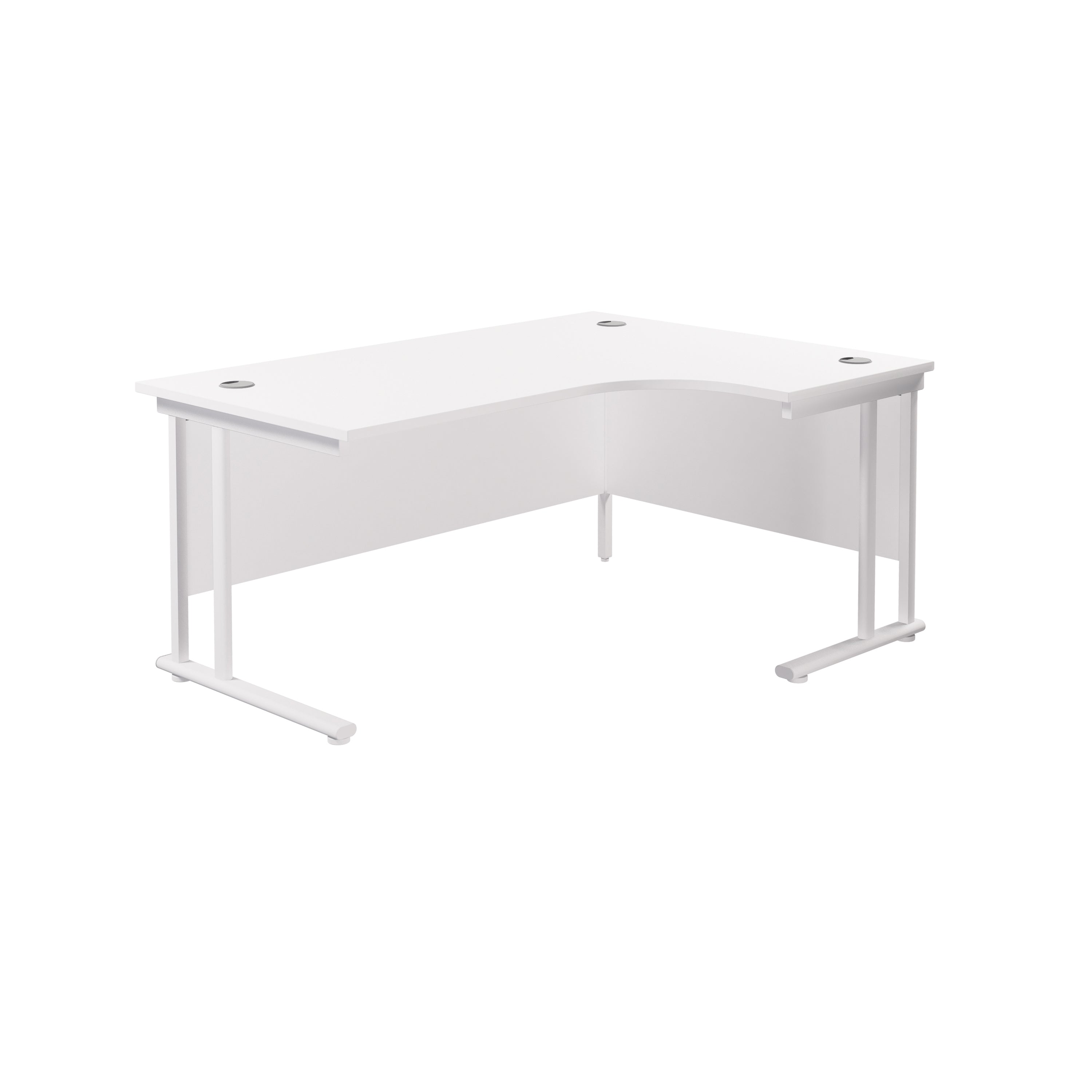 Start Crescent Office Desk 1600mm x 1200mm - White