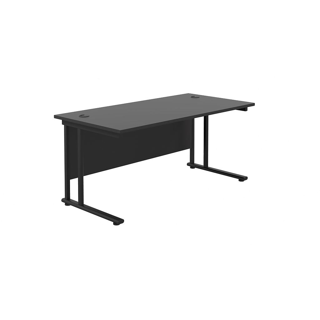 Start Next Day Delivery Black 800mm Deep Cantilever Office Desk