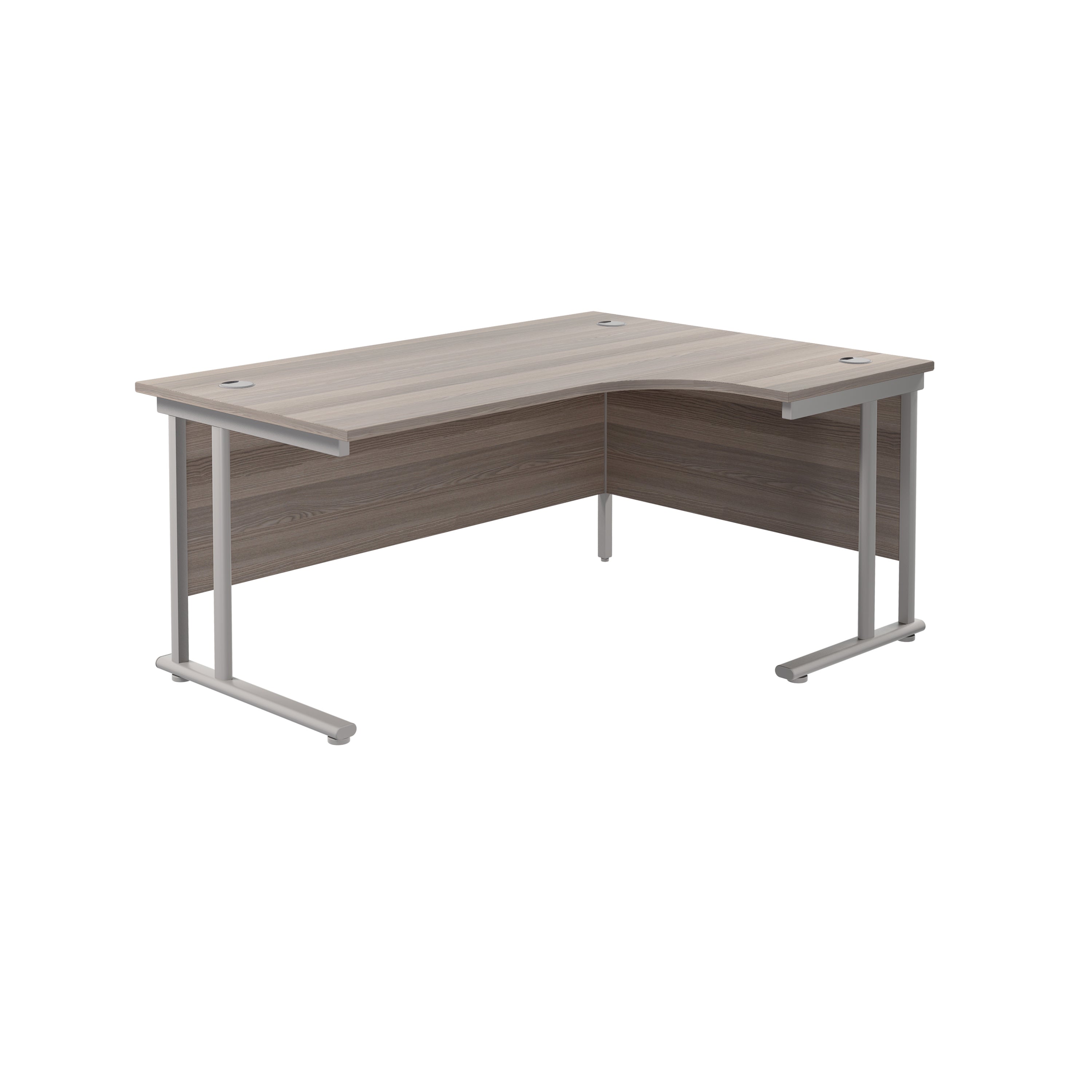 Start Crescent Office Desk 1800mm x 1200mm - Grey Oak