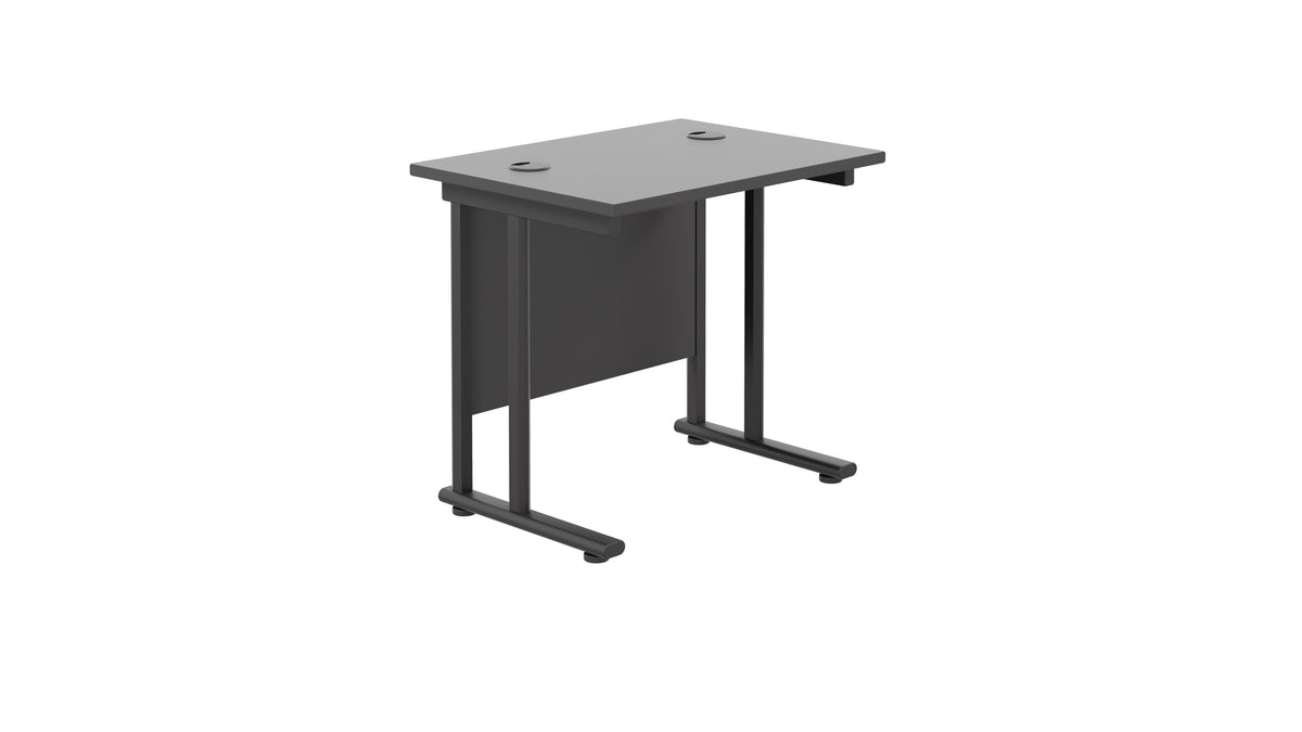 Start Next Day Delivery Black 600mm Deep Cantilever Office Desk