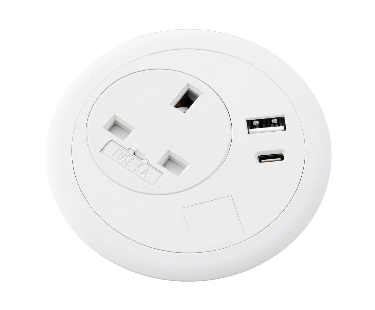 Round Desk Power Module Desk Modules & Desktop Power Modules For Desks | Office Supermarket
